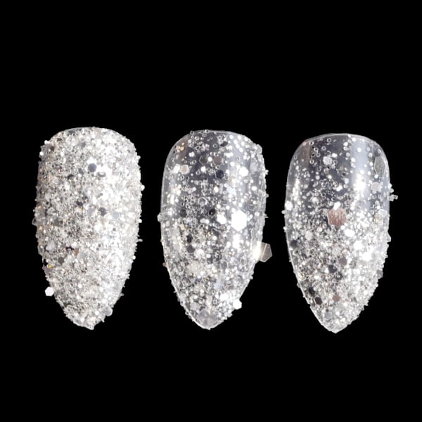 5.5g/box Clear Acrylic Nails Art Glitter Powder Mix Size Large Sequins Powder Dust UV Nail Arts Decoration Glitter (SG-292)