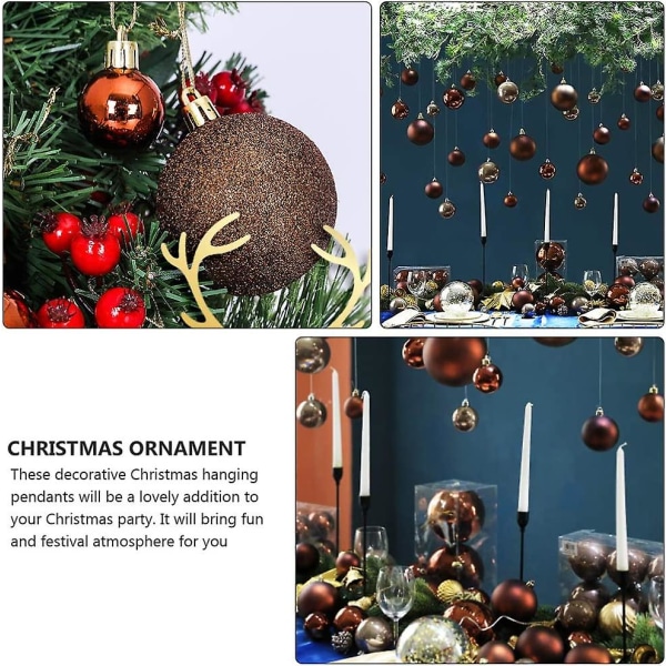 Christmas Ball Ornaments Set Xmas Tree säsongsbetonade dekorationer för Holiday bröllopsfest dekoration
