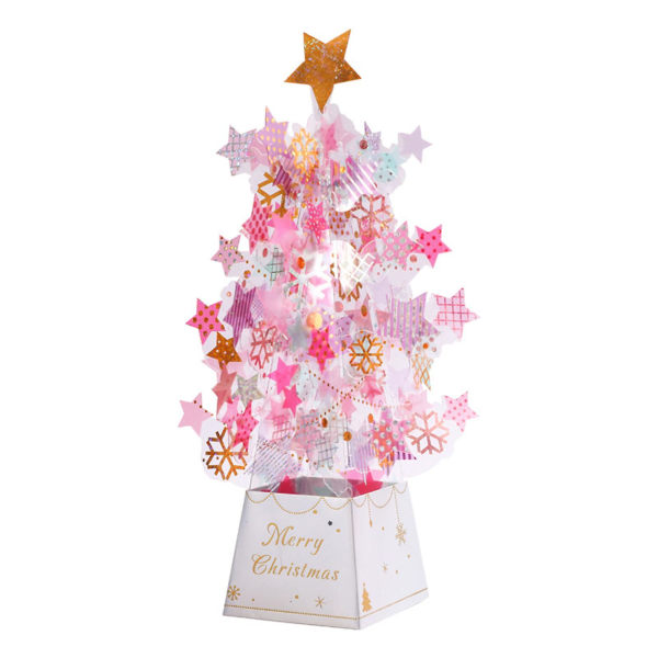 Farfi Tree Design gratulationskort med litet skrivpapper Exklusivt unikt julkort för barn