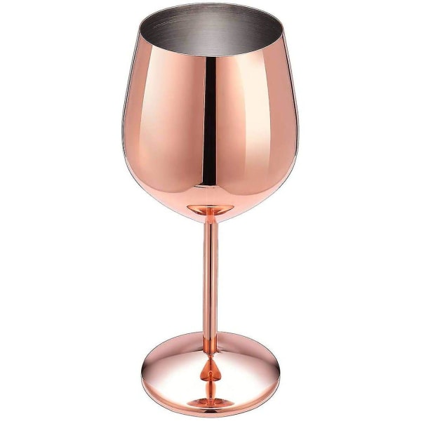 Rostfritt stål Rödvinsglas med metallstam Sprosssäker Vitvin Cocktail Okrossbar bägare E Drycker Champagne Festbar