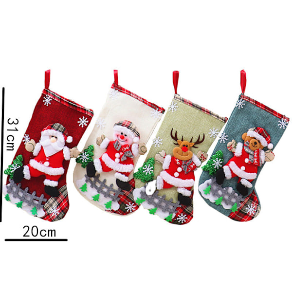 Julegaver - Julesokker, Gaveposer, Pynt, Juleredskaper Plaid oversized socks (snowman)