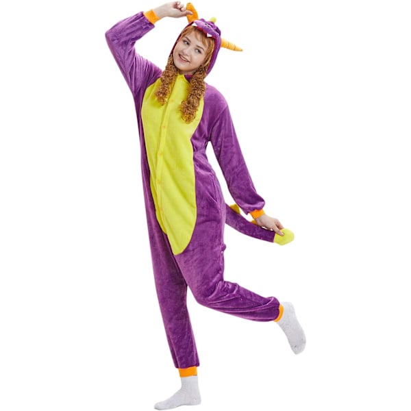 Damen Onesie, Voksen Herre Jumpsuit, Kigurumi Onesie, Unicorn Pyjamas, Flanell Pyjamas, Dyre Onesie, Halloween Kostyme, Juleklær Drake L