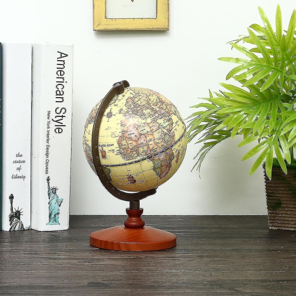 Vinta Desktop Bord Roterande Karta Globe Ography Hem R