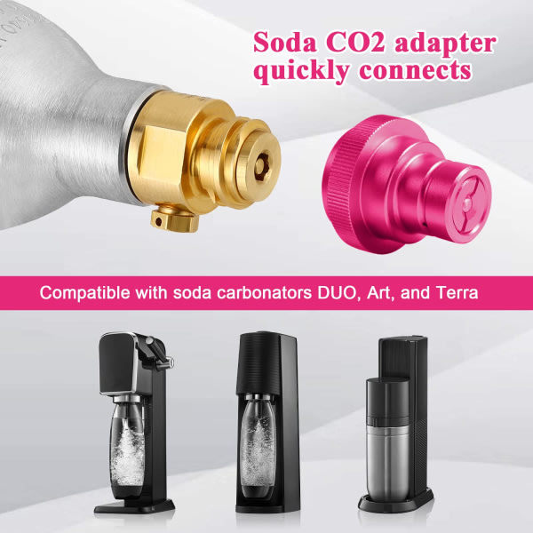 Co2-flaskadapter, trapetsformad gänga TR21-4, Quick Carbonating Adapter för SodaStream Duo, Art och Terra, för Sodastream Gas Refill 1 st 1 st