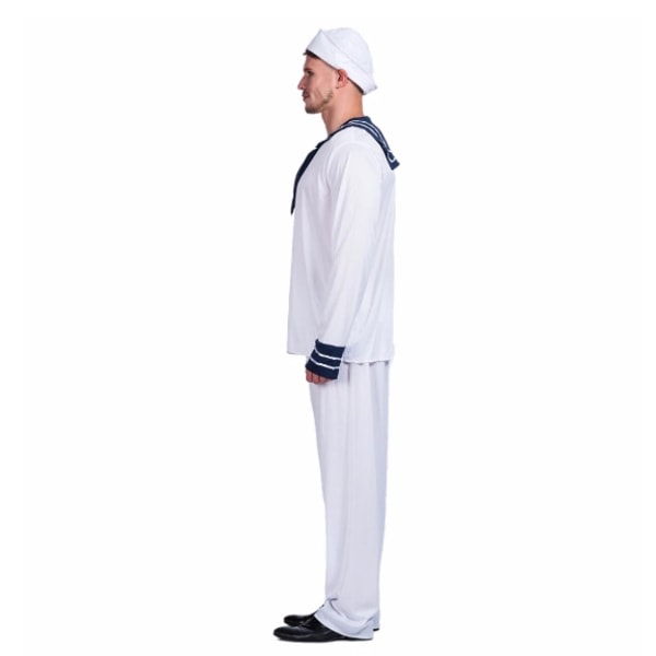 M?n Sailor Crew Sj?manskapten Medieval Party Kostym 175-185cm Cherry