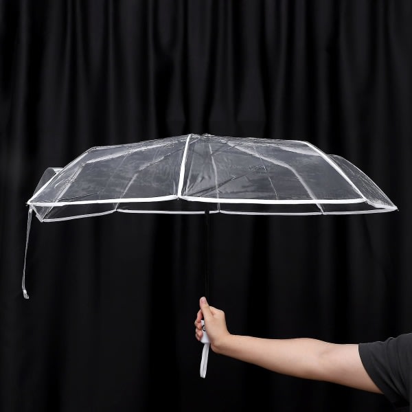 Transparent Paraply Automatiskt Paraply Regn Kvinnor M?n Regn Auto Paraply Kompakt Vikbart vindt?tt