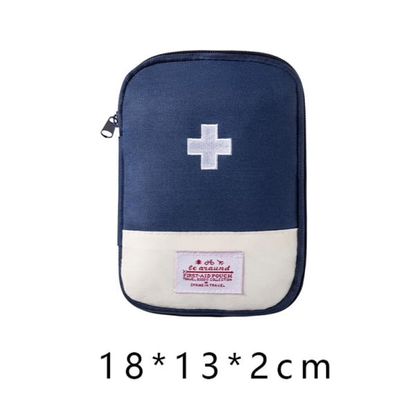 e Mini Portable Medicine Bag First Aid Kit First Aid Kit Stora blå L