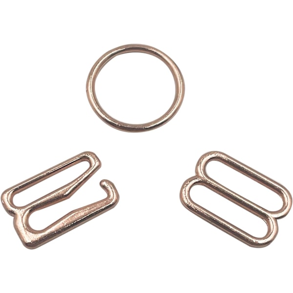 30 Set Bra Sliders and Rings - Metal Lingerie Hardware Sewing Clips Clasp Hooks  for Bra Strap Sewing Accessories (15mm) Q741