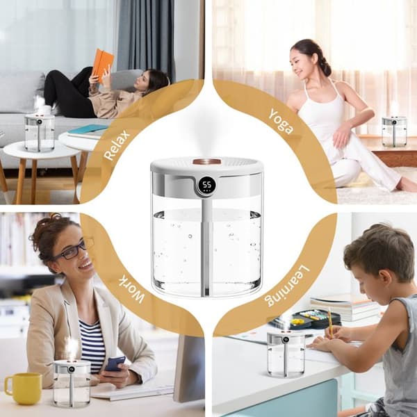 Luftfugter - 2L - 20H - Dobbelt spray - Integreret natlys