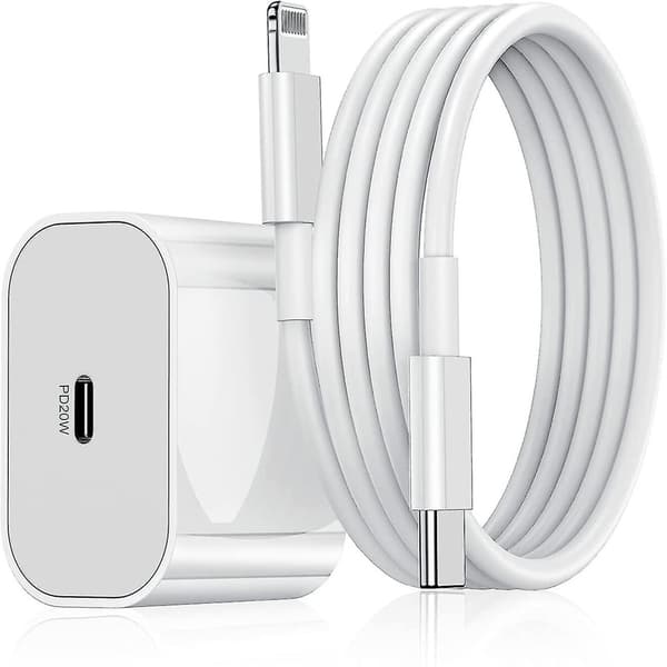 iPhone Hurtiglader USB-C 20W Strømadapter med Kabel