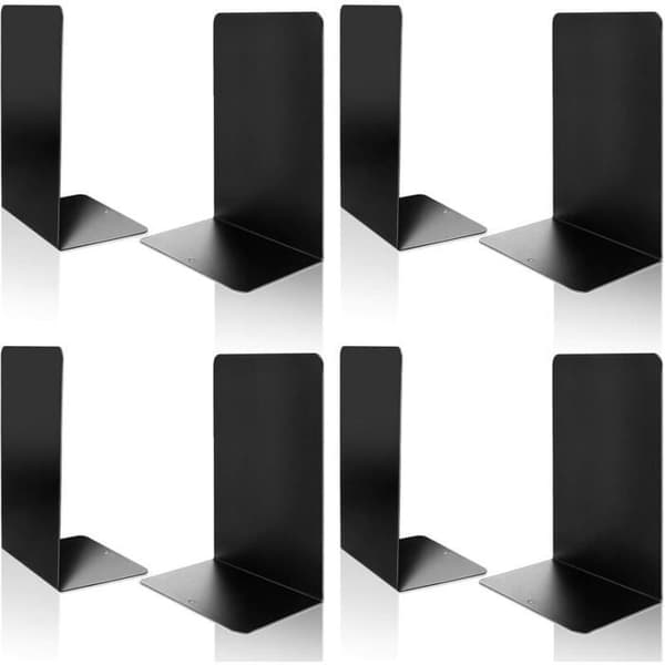 Bokstöd - XVX - Metall - 4 par - Svart - Halkfri - Robust