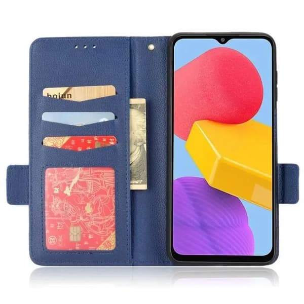 Telefonetui - Samsung - Galaxy M13 4G - PU-læder - Fuld beskyttelse - Marineblå