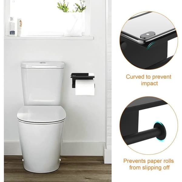 Toiletpapirholder - XVX - 304 Rustfrit Stål - Borefri Installation - 10 kg Bæreevne - Elegant Design