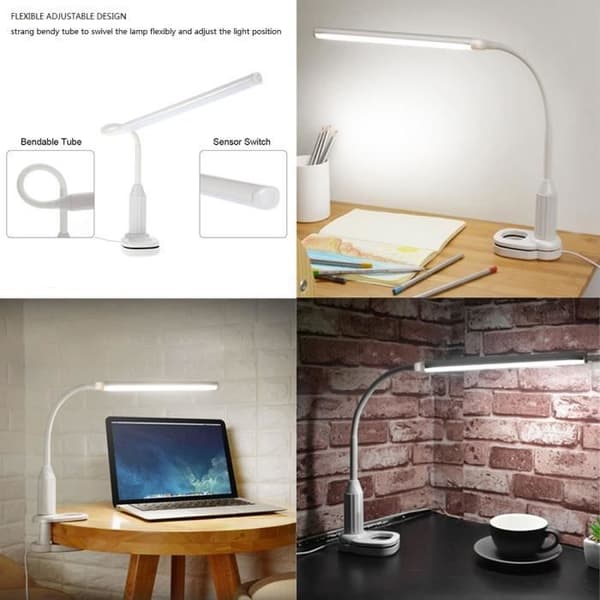 Sammenfoldelig LED-bordlampe - Berøringssensor - USB Genopladelig - 24 LED'er