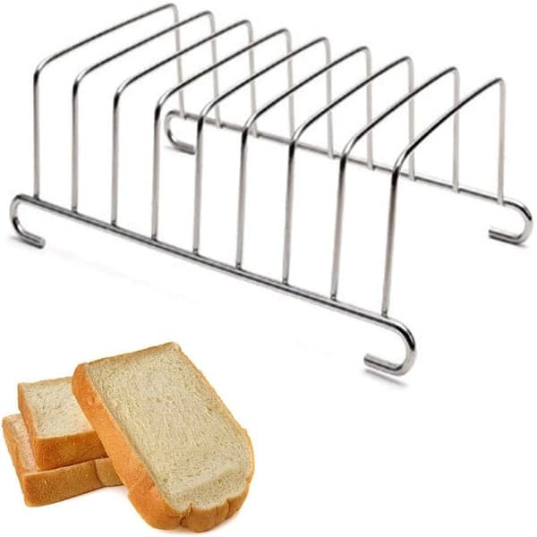 Toaststativ i rustfrit stål til toast til spisestue til bryllup fødselsdag julefrokost sølv
