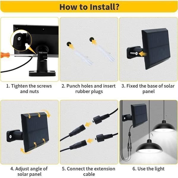 Utendørs solcellelampe, 78 LED, 4 moduser, solcellelampe med bevegelsessensor, fjernkontroll, 360° justerbart solcellepanel
