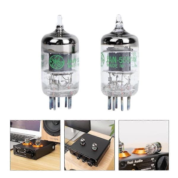 2-pack 5654W vakuumrör 7-pin testade/matchade rör plast för 6AK5 6J1 6J2