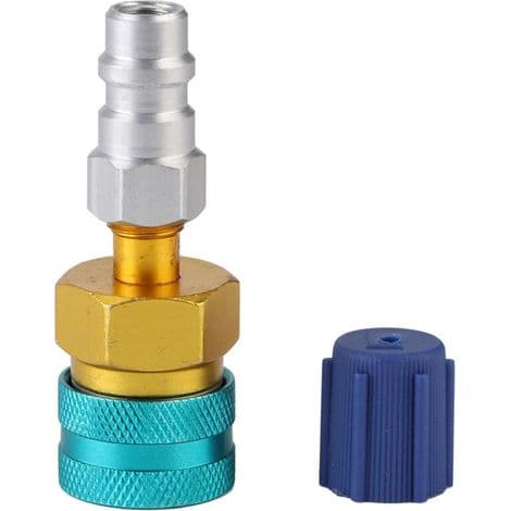 Airconditionadapter, R1234YF lynkobling, bundside til påfyldningsslange