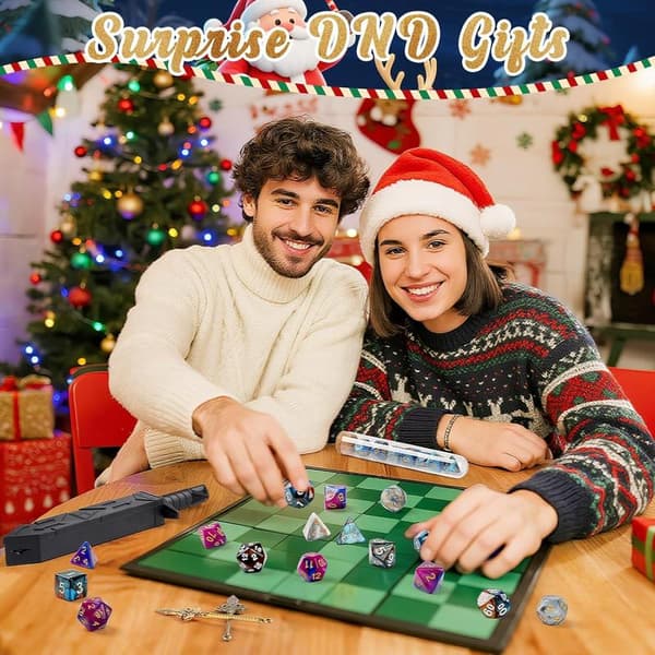 DND Terning-julekalender 2026, 24-dages julekalender med terninger til D&D og rollespil