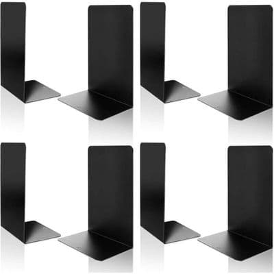 Bokstöd - XVX - Metall - 4 par - Svart - Halkfri - Robust