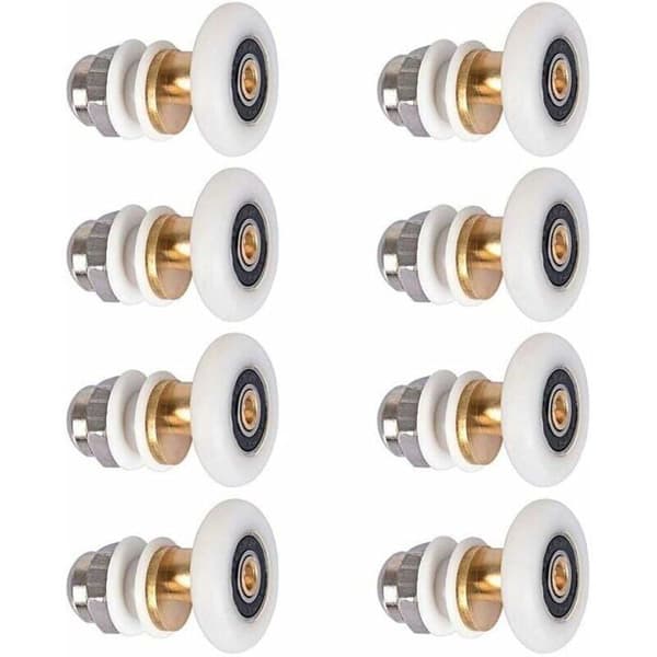 Duschdörrsrulle - CUNEARY - 27mm - Förpackning med 8 - Nylon - Skruvfäste