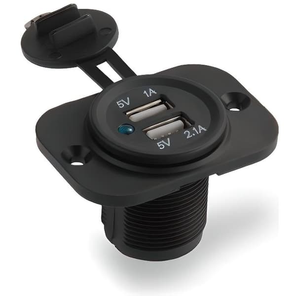 Biladapter - 2 USB-porte - Cigarettænder - 12V Oplader - Til Bil