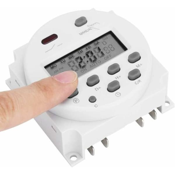 12VDC 16A LCD Digital Elektronisk Tidsbryter Programmerbar Tidsrelébryter Mikrocomputer Digital Mini Kontroll Strømforsyning Tidsbryter CN101