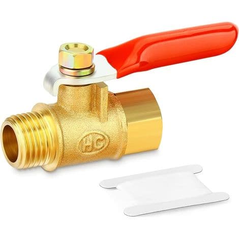 1 STK 1/4 Tommer Messing Mini Kugleventil Afbryder, 1/4 Tommer Han x Hun BSP Gevind Rørfitting