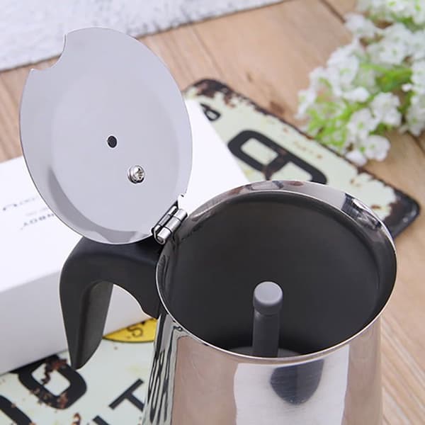 Perkolator - CUNEARY - Moka Espresso Latte - Rustfritt stål - Grå - Småapparater