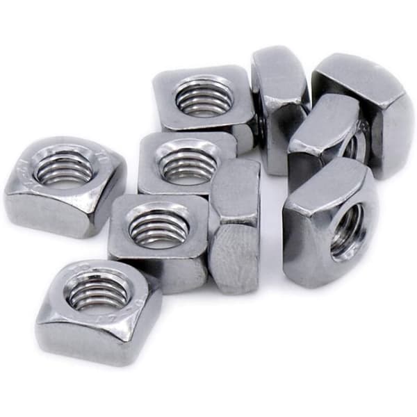 M8 (8 mm) fyrkantsmutter (fasad) – Rostfritt stål (A2) (20-pack)