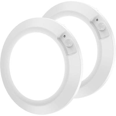 LED taklampe - Bevegelsessensor - Trådløs - 210LM - Hvit (2 stk)