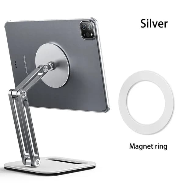 Magnetisk tablethållare i metall, iPad-tillbehör Magnetisk sugpropp för surfplatta vit