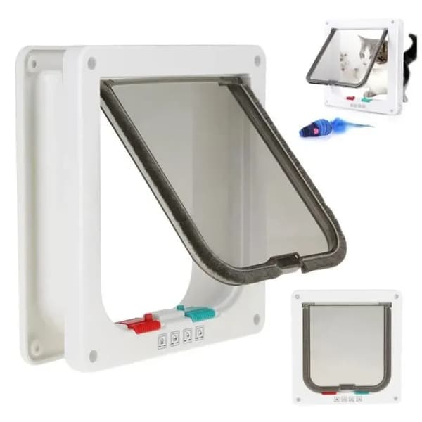 Kattlucka Modell L - 25x23,5 cm - Plast - Låsbar