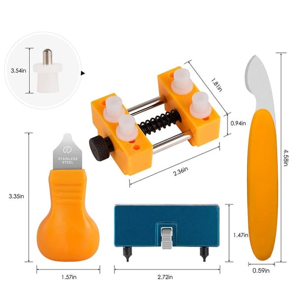 Cutter Watch Tool Set Reparationskit för klockor - Gul, 6 st