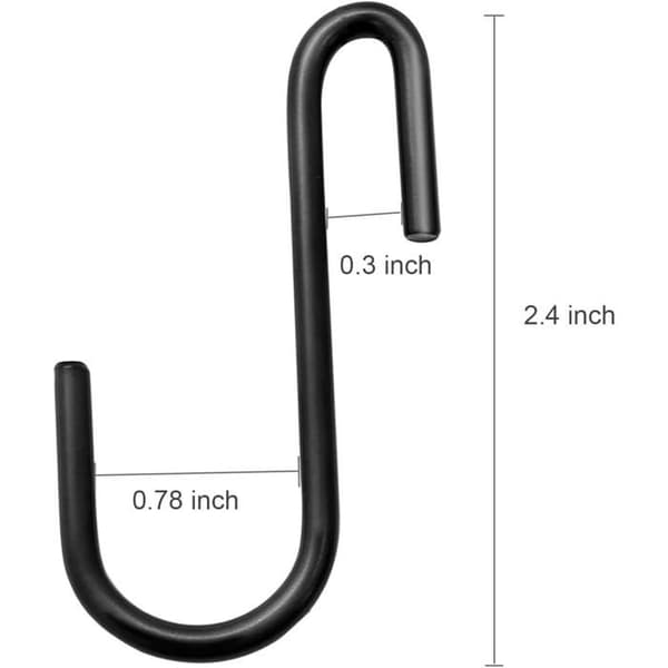 S-kroker - XVX - Pakke med 20 - 6 cm - Solid stål - Praktisk for oppbevaring