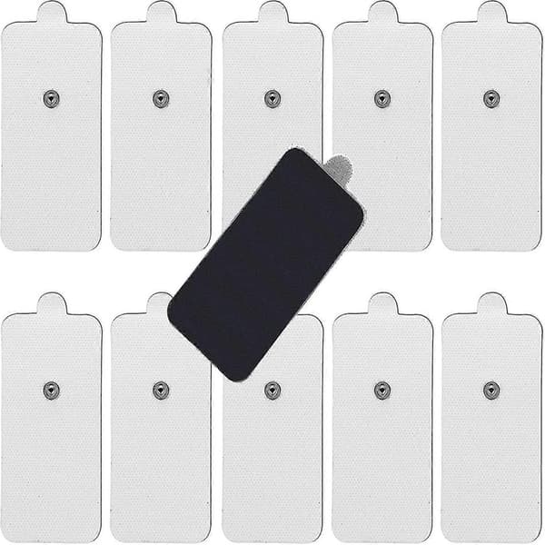10 Stk Store Elektroder Erstatningsputer For Tens Enhetputer For Tens Massasjeapparat