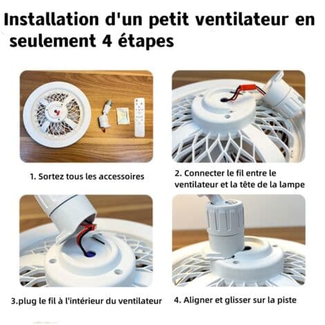 Stille loftventilator med LED-lys E27 – 3 hastigheder – Dæmpbar – Timer – Værktøjsfri installation – Grå – 3 hastigheder