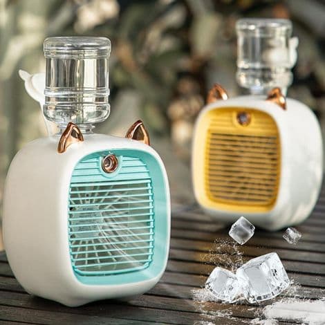 Mini luftkjølevifte, 3-trinns USB-lading, mini klimaanleggvifte