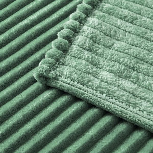 Blød Fleece Flannel Sofa Tæppe Plaid Blød Sofa Kast til Soveværelse Sofa Seng Lænestol 150x200cm Lysegrøn
