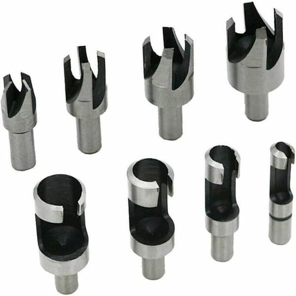 Treproppkutter - LARGEIGHT - 8 STK - Diametre 6 mm til 16 mm - Karbonstål - Boresett