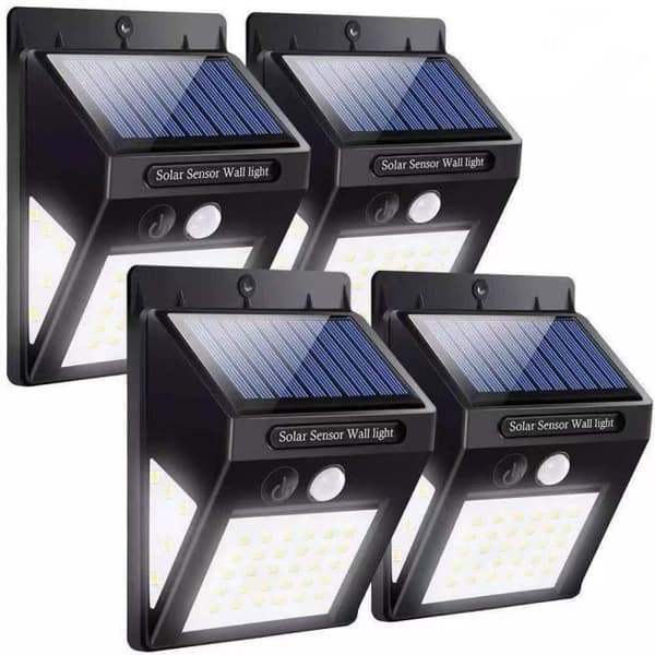 Utomhussollampor, 4-pack Utomhussollampor med rörelsesensor, 20 LED-sollampor, IP65 Vattentät