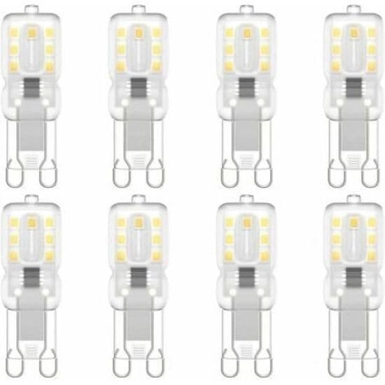 G9 LED-lamppu - YNKKVRE - 8 kpl - 3W - 4000K - 300 lumenia