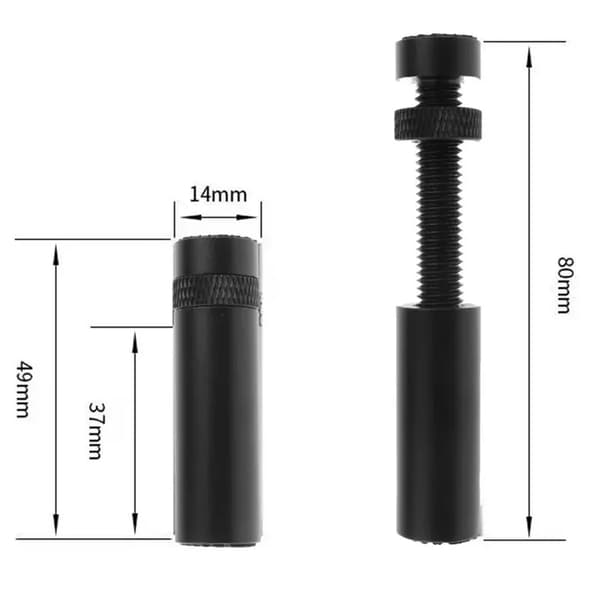 Grafikkortshållare, justerbart GPU-stöd i legering för 49-80 mm grafikkort, svart.
