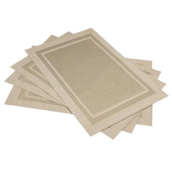 PVC-vinyl bordstabletter - Rektangulära 45 x 30 cm - Set om 6 - Halkfria - Tvättbara