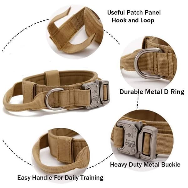 Hundhalsband - XVX - Brun - Justerbart - Nylon - Bekvämt och hållbart