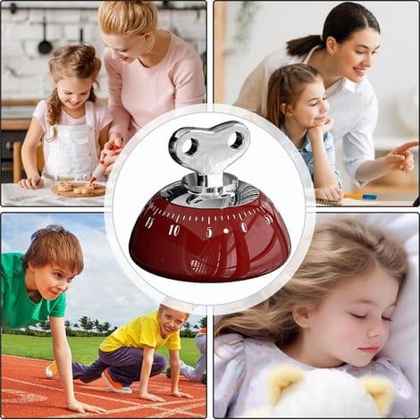 Kjøkkenklokke - 60-minutters magnetisk timer - for matlaging, grilling, grilling, trening, eldre og klasserom