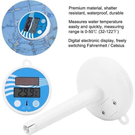 Mini Digital Flydende Pooltermometer, Let at aflæse til udendørs/indendørs pools og spabade