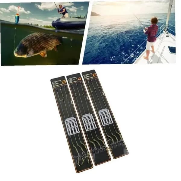 Fisketillbehör - Karpfiskeutrustning - Krok i kolstål - Storlekar 2, 4, 6