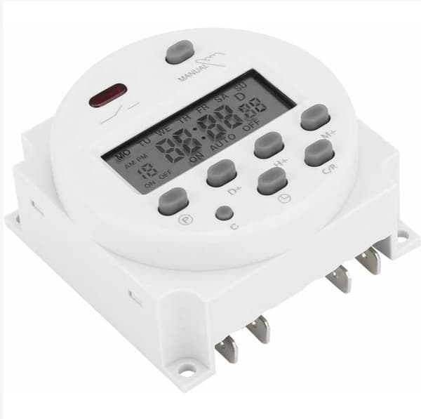 12VDC 16A LCD Digital Elektronisk Tidsbryter Programmerbar Tidsrelébryter Mikrocomputer Digital Mini Kontroll Strømforsyning Tidsbryter CN101