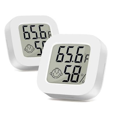 Innendørs termometer - NAMOTU - Pakke med 2 - Digitalt hygrometer - LCD - Rekkevidde -10°C til 70°C
